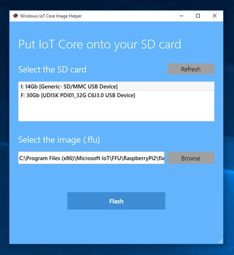 Windows 10 IoT Core for Raspberry Pi 2 のSDカード(Micro SD)メディアを作成する:画像5
