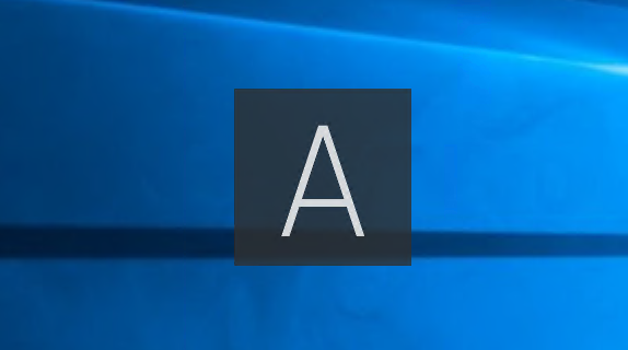 半角英数字に切り替えた時 - Windows 10 でIMEの入力モード切替時に画面の中央に表示される「あ」や「A」を非表示にする:画像2