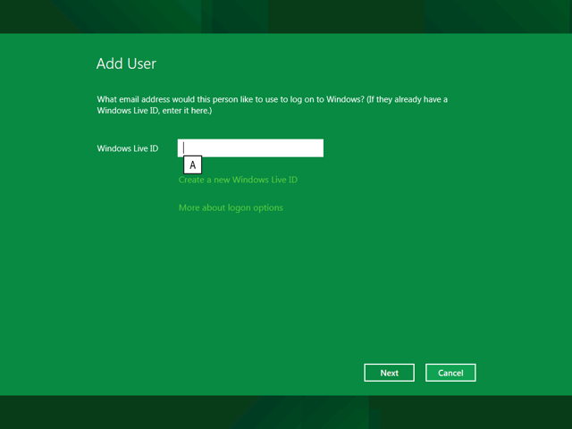 Windows Developer Preview (Windows 8 - Developer Preview)にユーザーを追加する:画像2