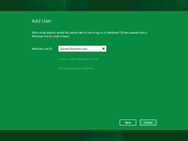 Windows Developer Preview (Windows 8 - Developer Preview)にユーザーを追加する:画像3