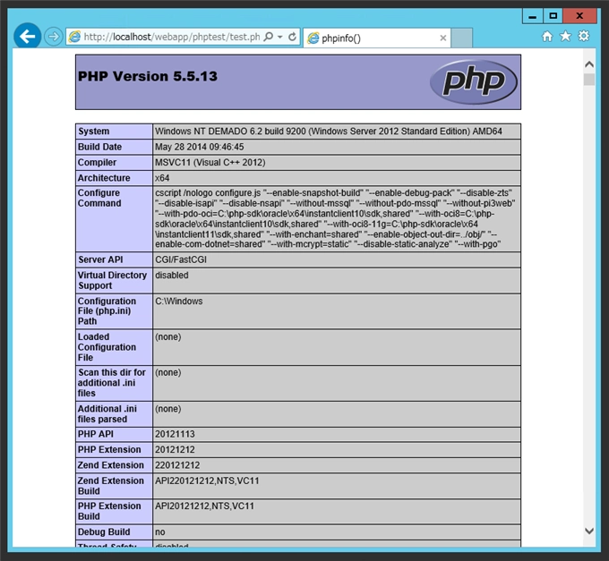 PHPをWindows Server の IIS(Internet Information Services)環境にインストールする:画像50
