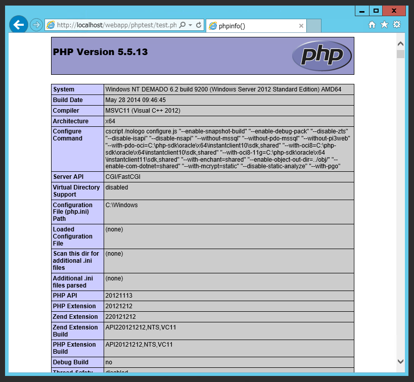 IISでPHPファイルを開くと 500エラーが表示されスクリプトが実行できない:画像6
